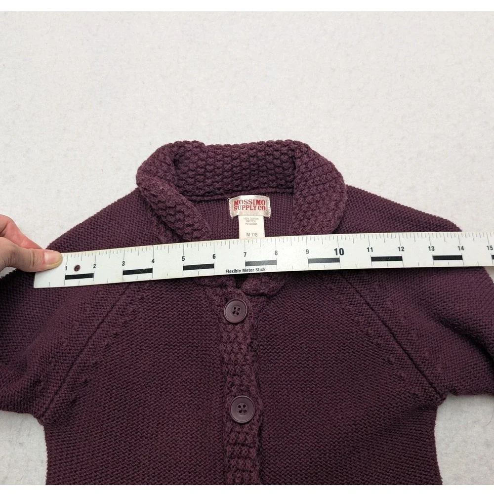 Mossimo Supply Co Cardigan Sweater Girls M 7/8 Shawl Collar Babydoll Button